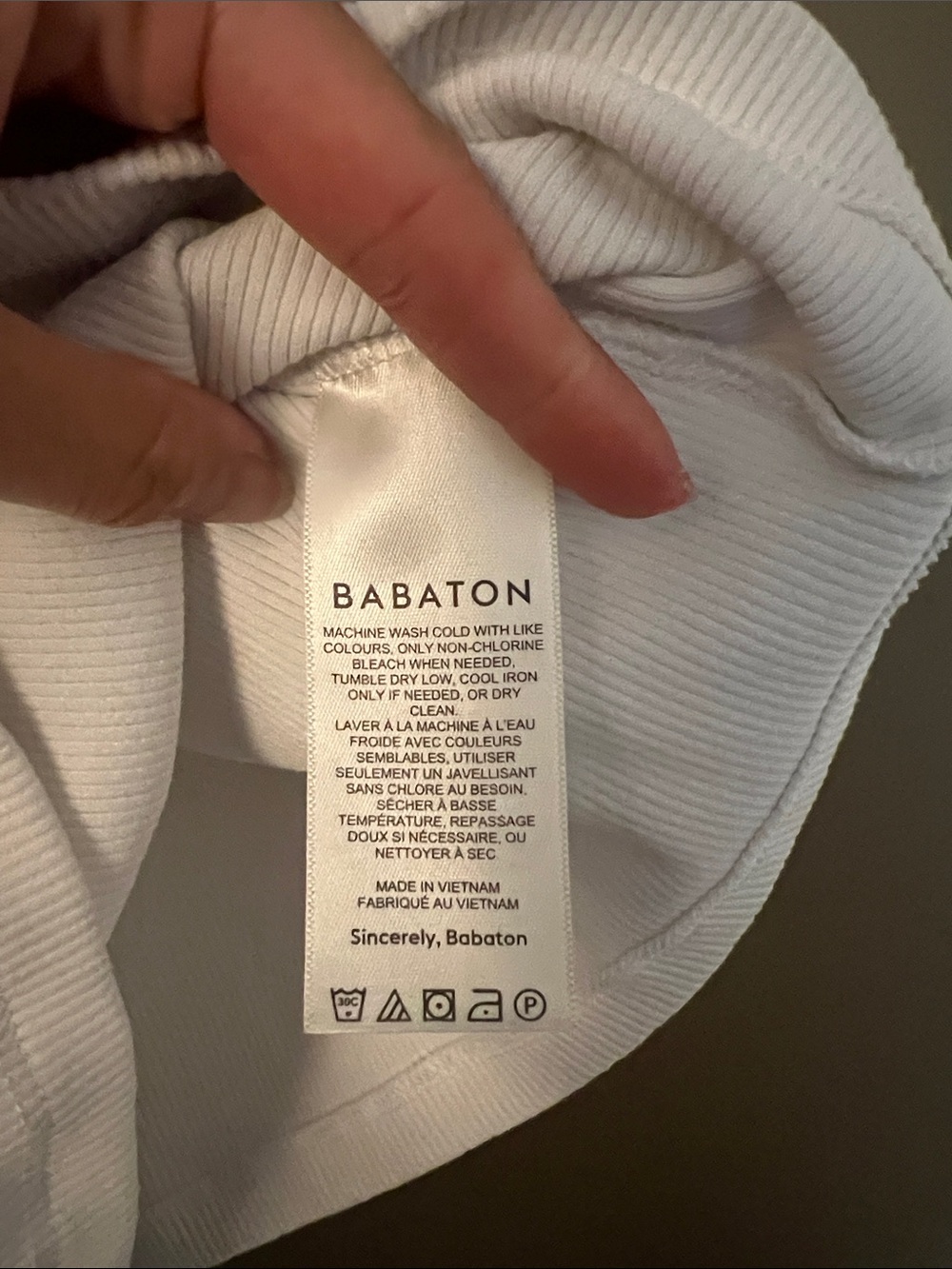 Aritzia Babaton Senna Formarib Tank - White - Size Small - Picture 6 of 7